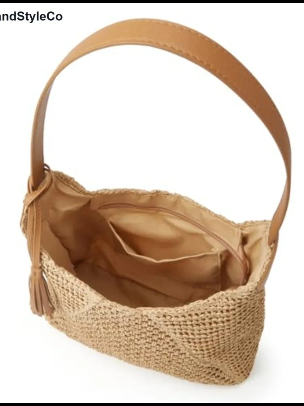 Straw Woven Shoulder Bag Tote Tassel Large Casual Summer Beach Purse